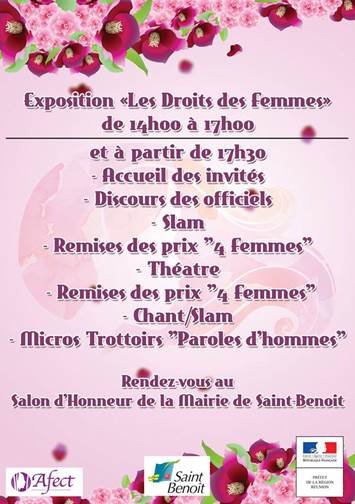 Le 8 mars, Les femmes à l'honneur à Saint-Benoît