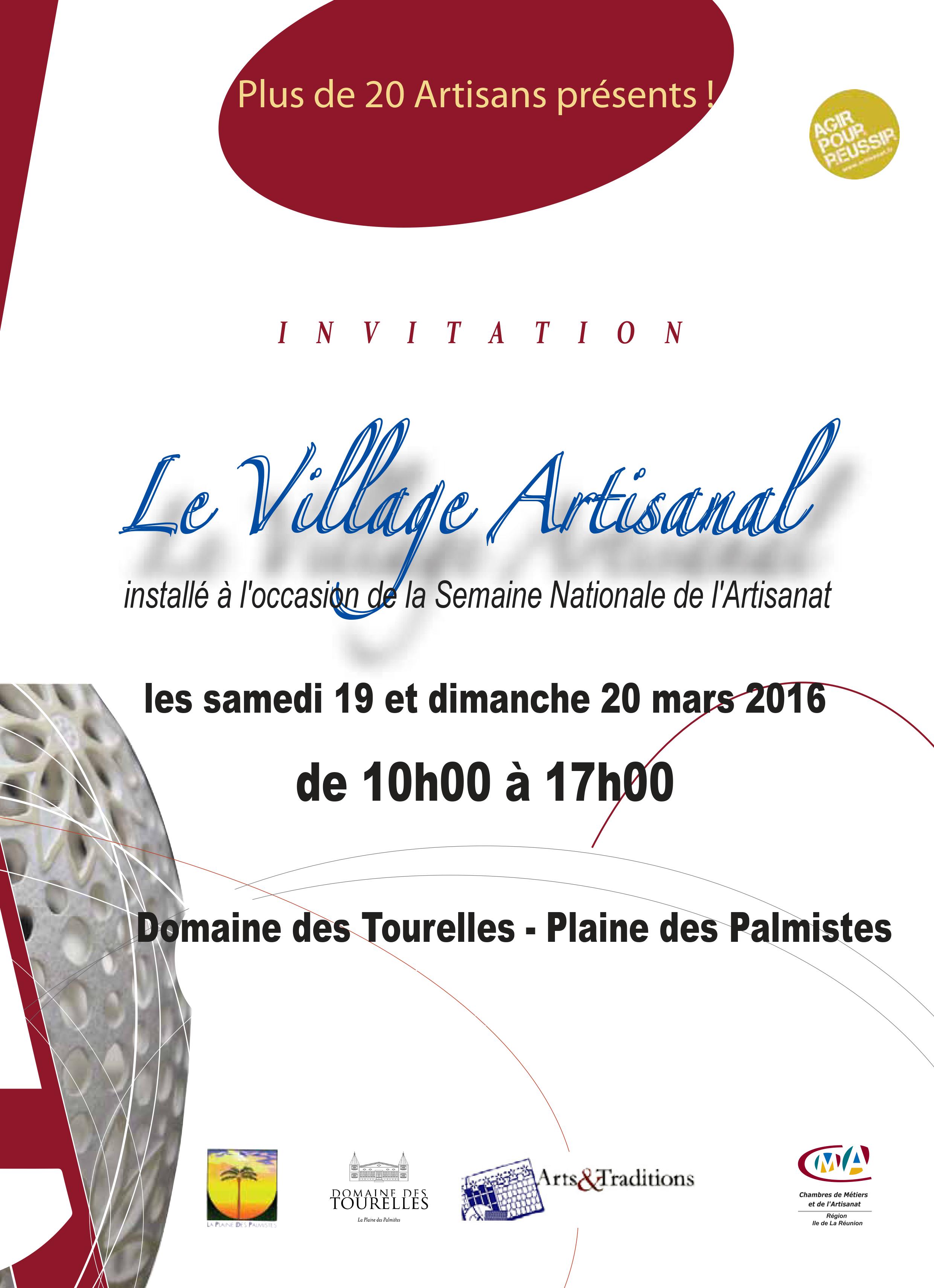 Village artisanal au Domaine des Tourelles le samedi 19 et dimanche 20 mars 2016