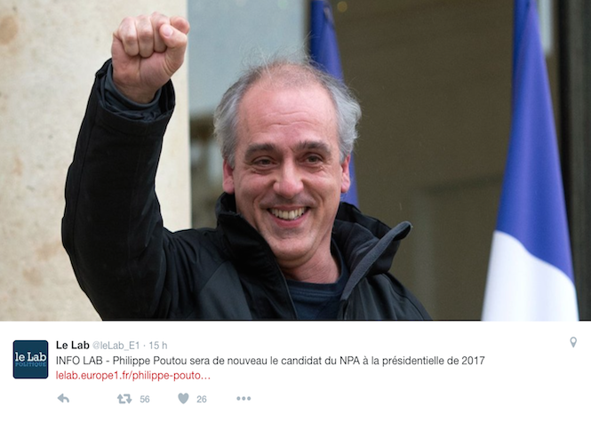 L'ouvrier Philippe Poutou désigné candidat du NPA à la présidentielle