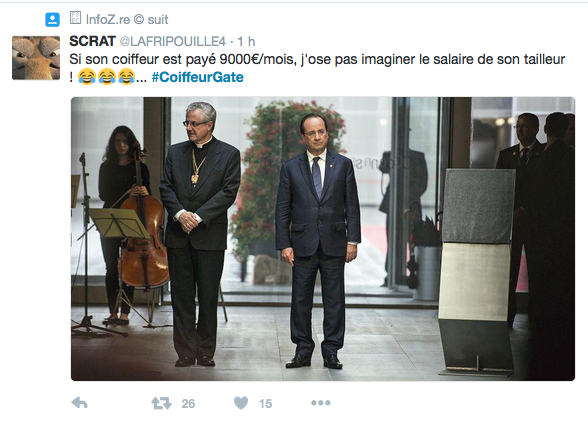 Les internautes s'amusent du coiffeur de F. Hollande à 10.000€/mois...