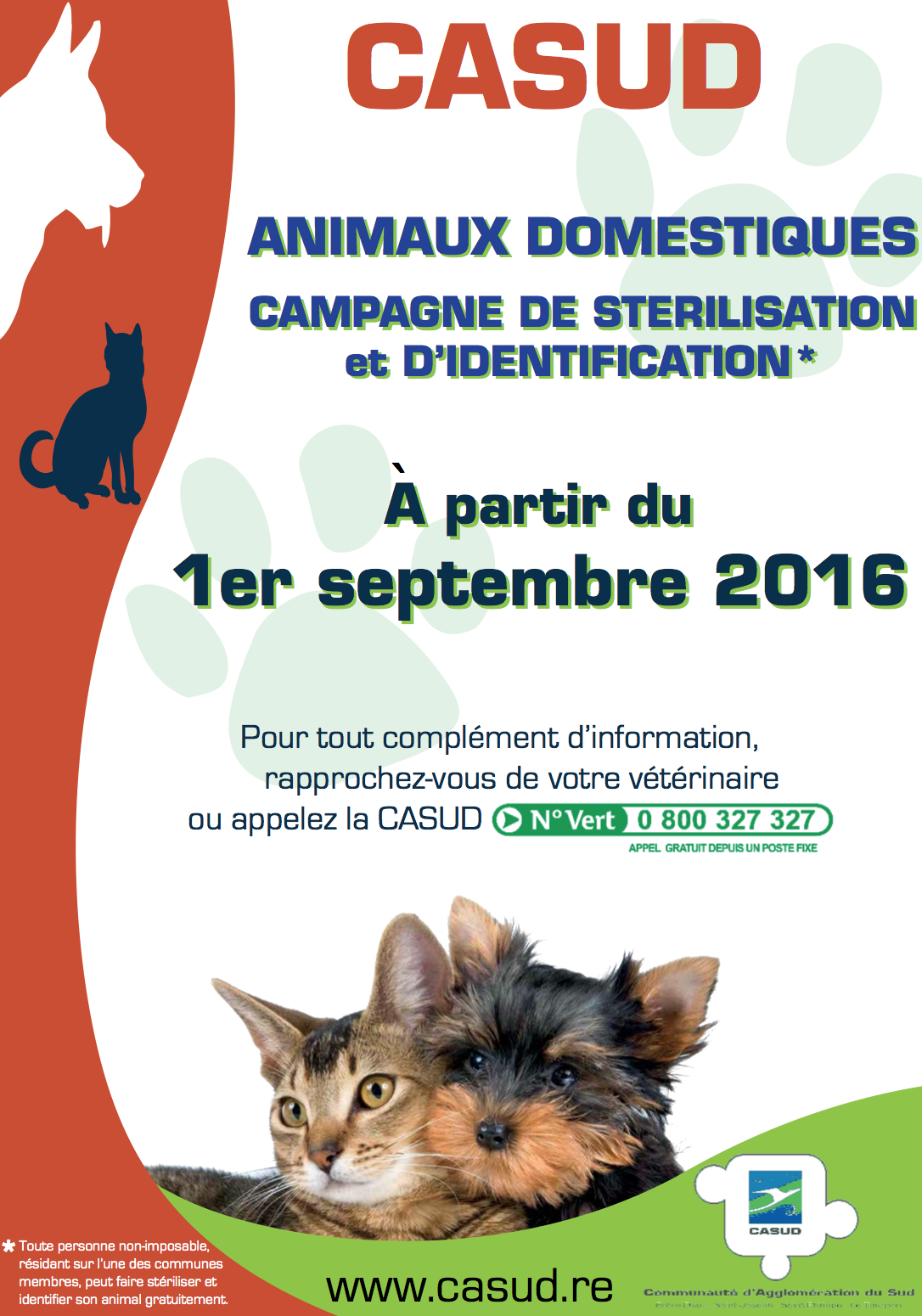 Casud: Campagne de sterilisation et d’identification des chiens et des chats 2016