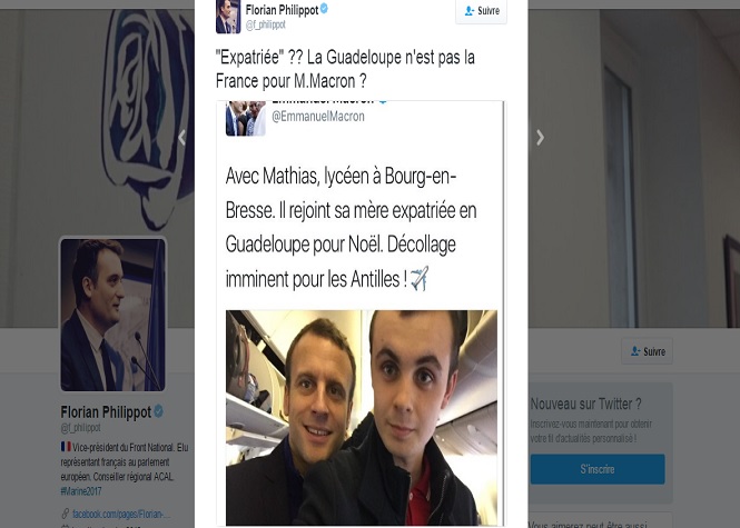 La bourde de Macron sur Twitter en parlant de la Guadeloupe comme un pays étranger
