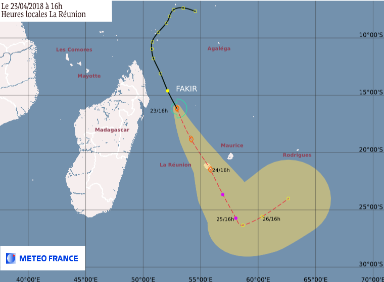 La tempête tropicale Fakir fonce sur La Réunion