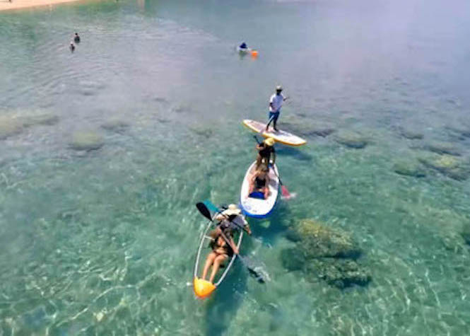 Faire du kayak et du paddle dans le lagon, ça vous tente ?