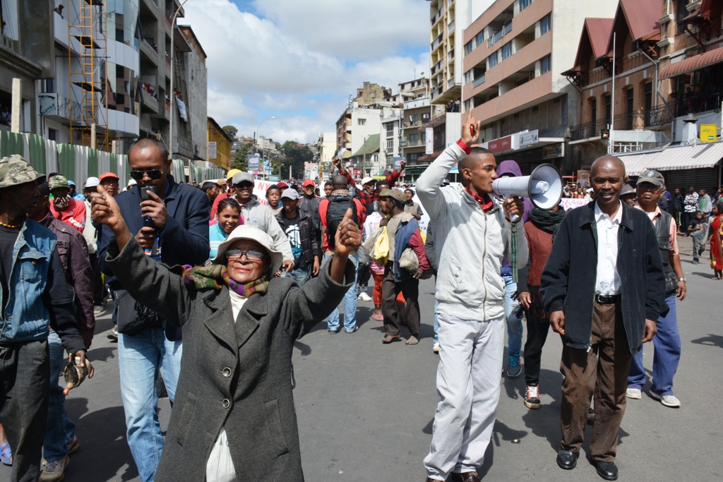 Une manifestation dans les rues d'Antananarivo (photo d'archives)
