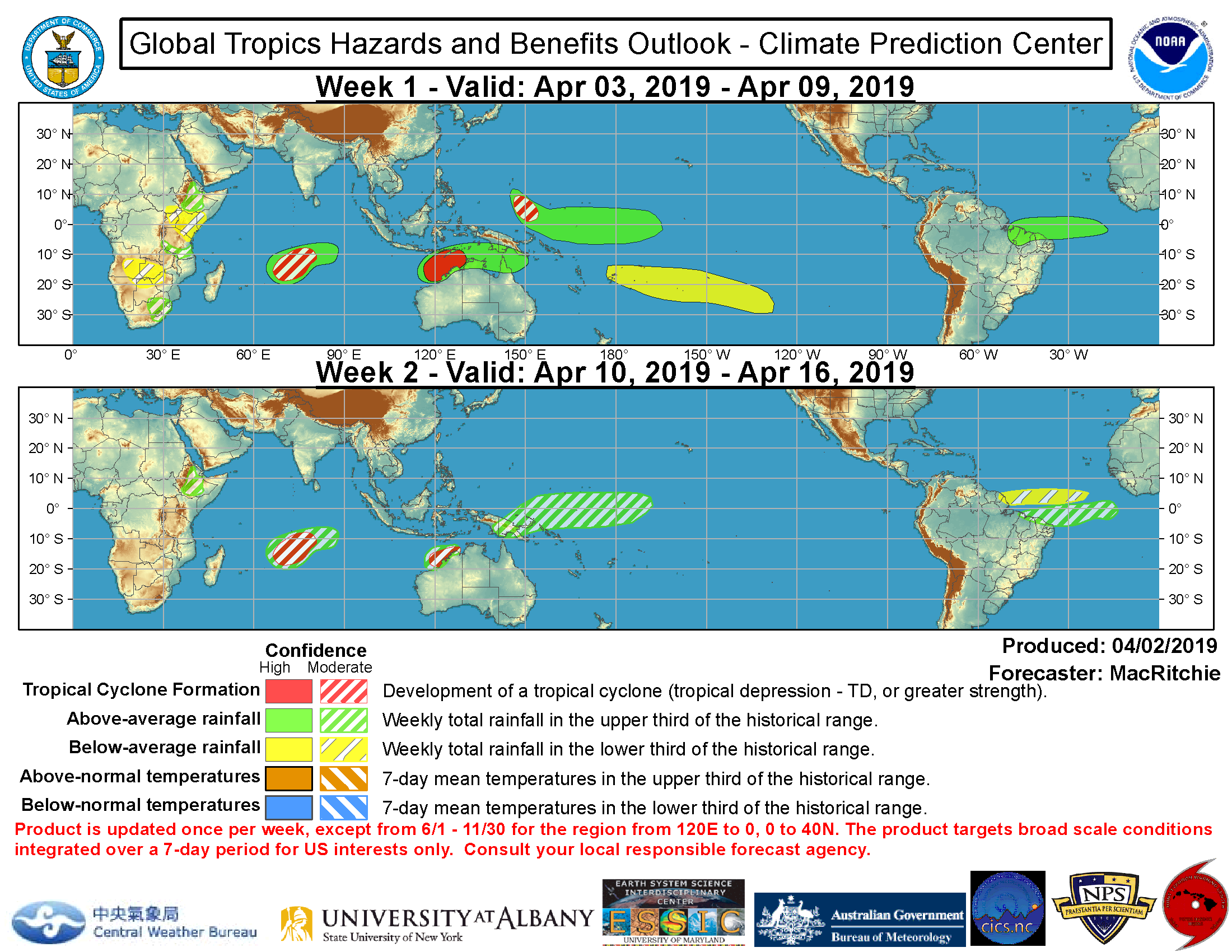 Activité cyclonique: formations possibles sur le Sud Indien et le Pacifique Nord Ouest ces deux prochaines semaines