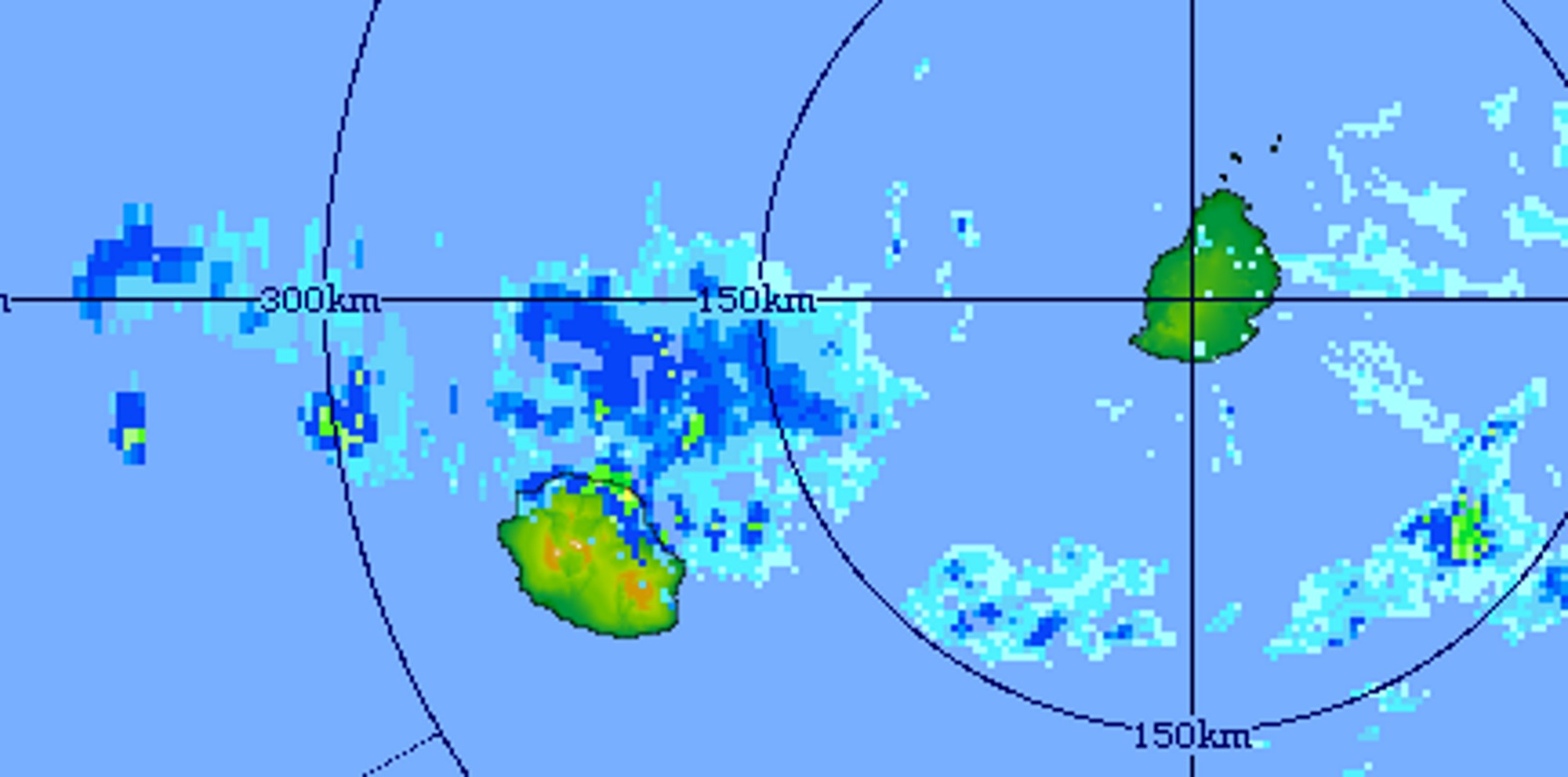 REUNION: Gillot: 64.8mm en 1heure! Les zones NORD et EST de l'île en vigilance fortes pluies