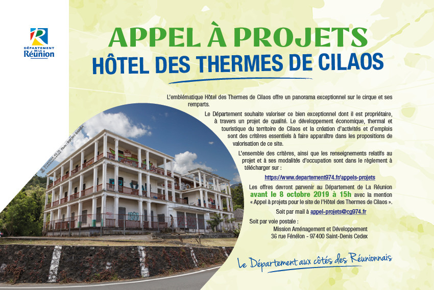 Appel à projets – Hôtel des Thermes de Cilaos