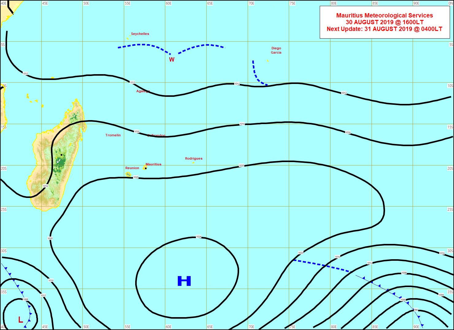 L'anticyclone(H) ,1027hpa demain, domine toujours les débats sur notre zone. MMS