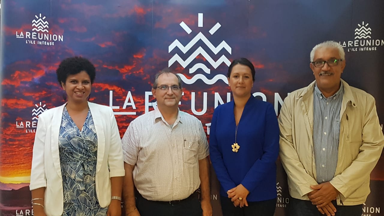 Nathalie Noël, Stéphane Fouassin, Susan Soba et Azeddine Bouali, président de la Fédération Réunionnaise de Tourisme