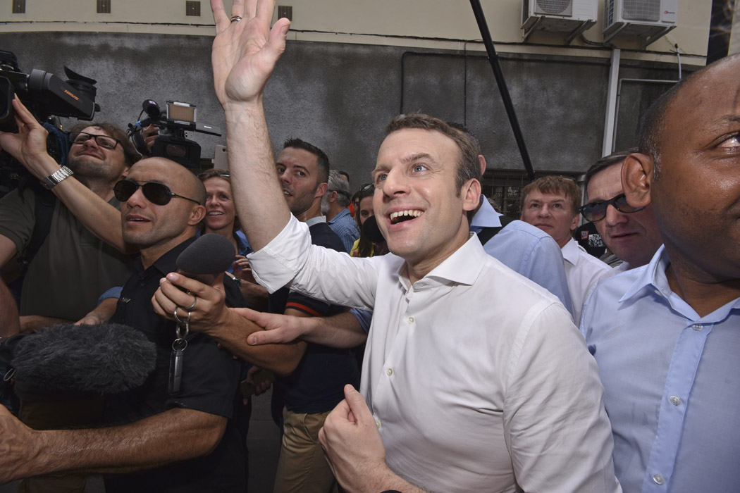 Emmanuel Macron lors de son dernier séjour à La Réunion