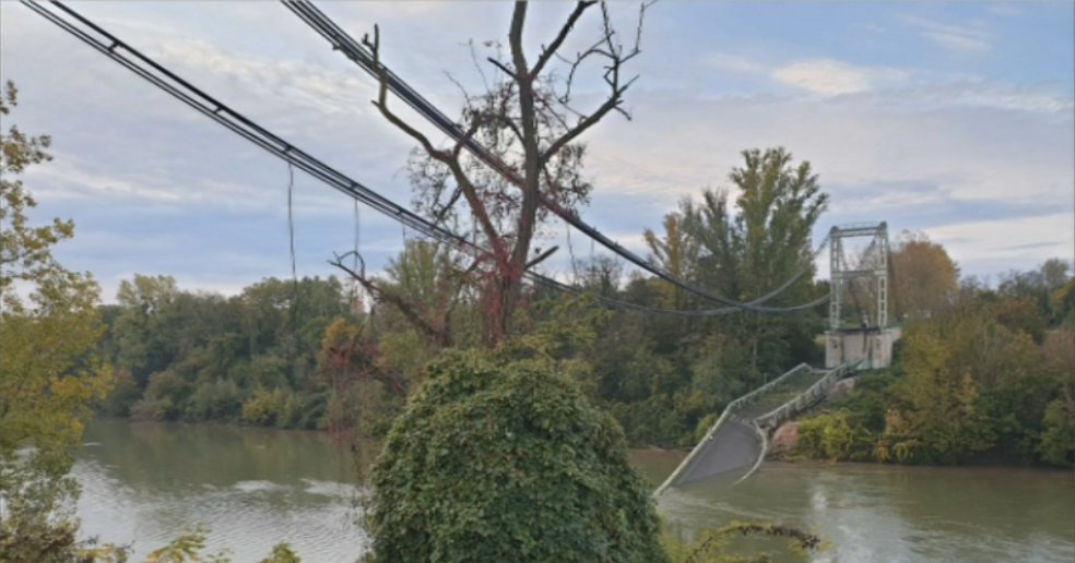 [Actualisé] Haute-Garonne : Trois véhicules se trouvaient sur le pont au moment de son effondrement