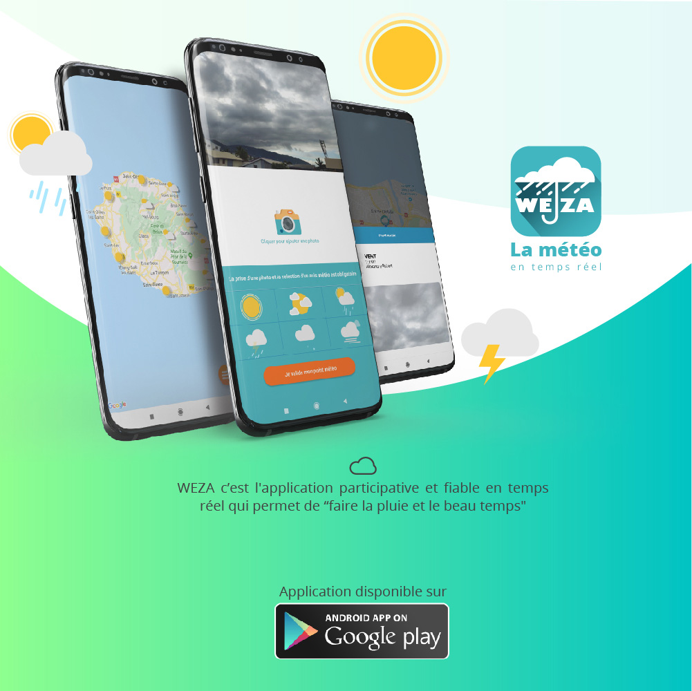Zinfos lance Weza, une application de météo en temps réel et participative