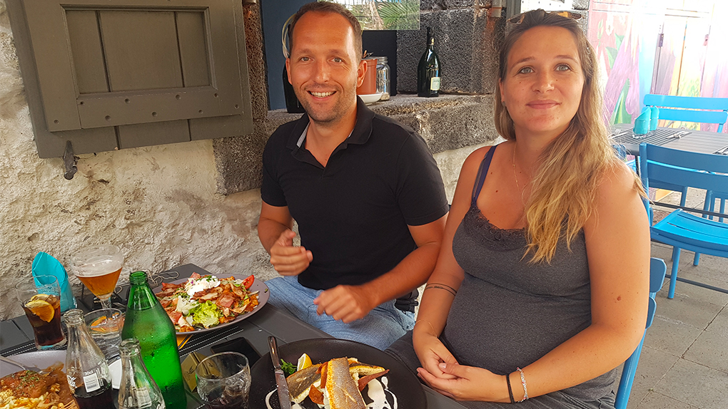 Camille et Jean-Baptiste sont venus manger par solidarité avec les restaurateurs