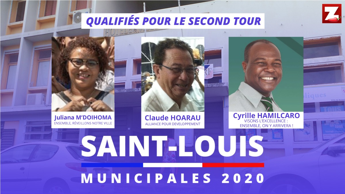 Deuxième tour à Saint-Louis : Claude Hoarau part avec Philippe Rangama contre Cyrille Hamilcaro et Juliana M'Doihoma