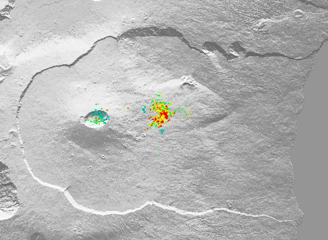 Piton de la Fournaise: L'activité sismique continue de décroître, maintien du niveau d'alerte 1