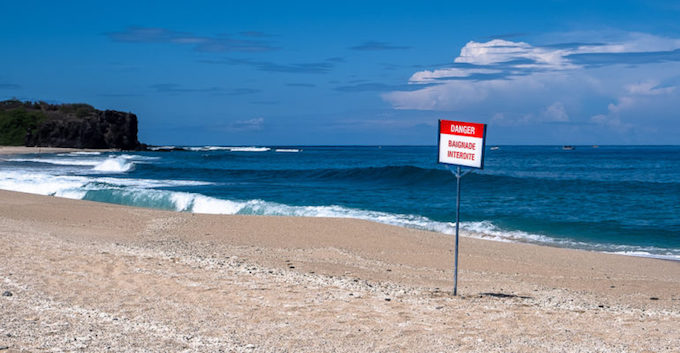 Baignade non-autorisée à la plage de Boucan Canot