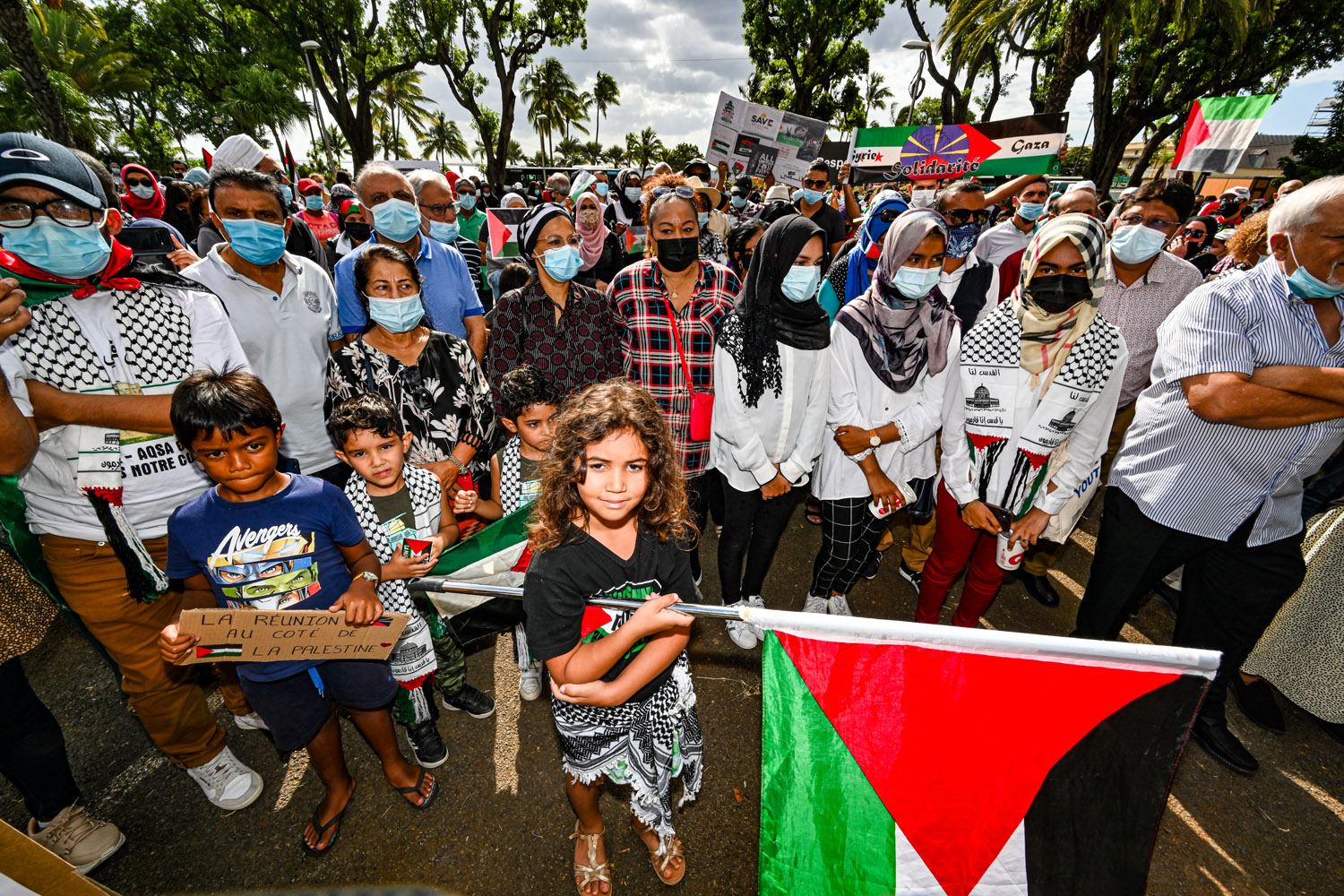 St-Denis: Entre 200 et 300 personnes manifestent en solidarité avec les Palestiniens