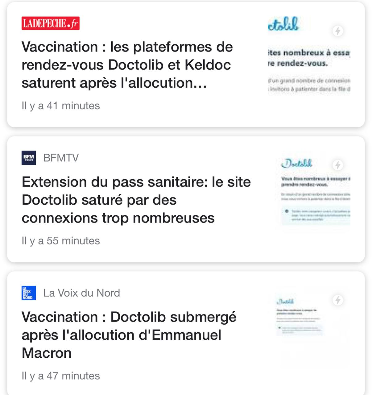 Le site Doctolib pris d'assaut après l'annonce de Macron sur le vaccin obligatoire