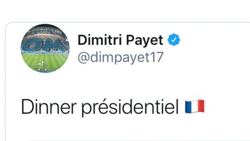 "Dinner" présidentiel pour Dimitri Payet
