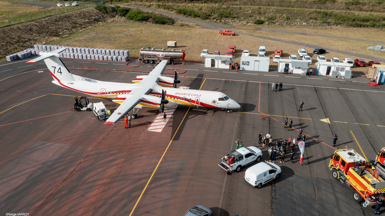 Photos - Le Dash 8 fait son retour à La Réunion
