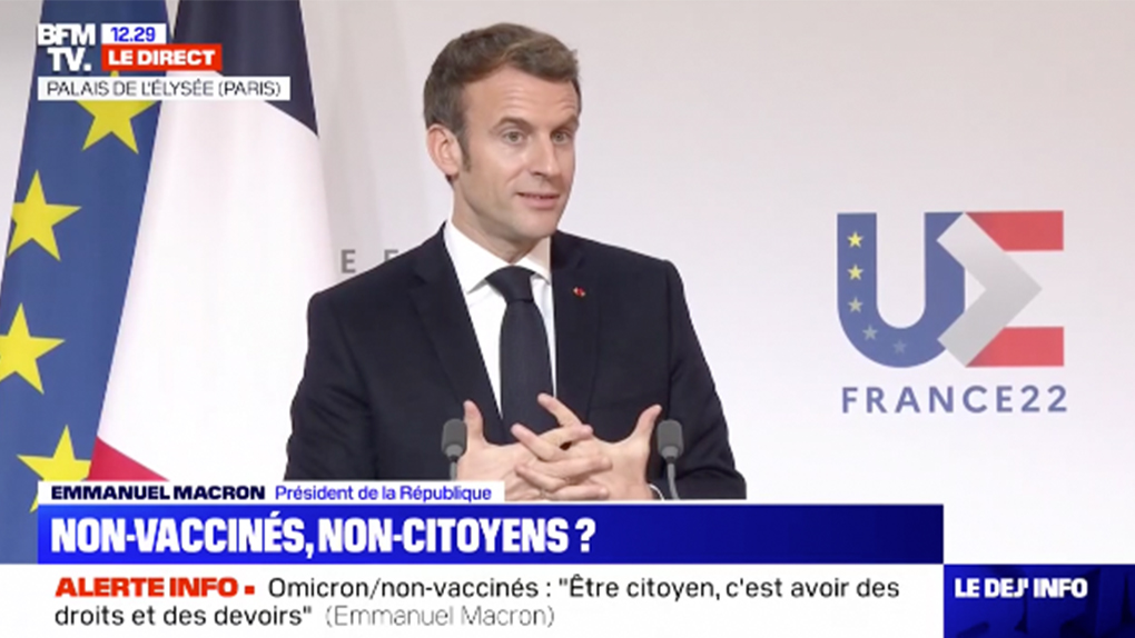 Emmanuel Macron assume totalement ses déclarations de cette semaine - photo : Capture d’écran BFM TV