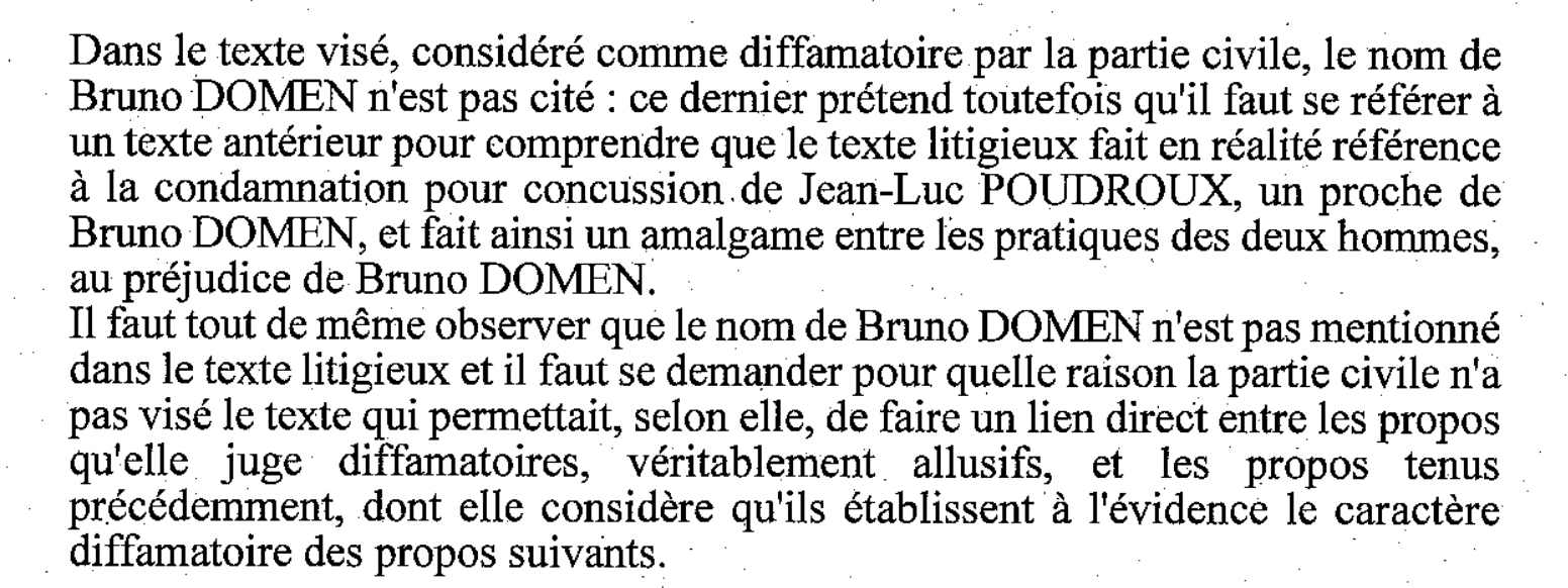 Diffamation et injures : Bruno Domen débouté de ses demandes face à Thierry Robert
