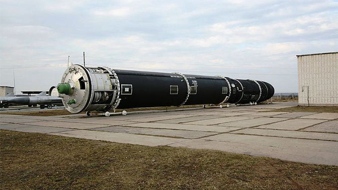Le missile Satan a été perfectionné par l’armée russe pour contenir jusqu’à 12 ogives nucléaires - Photo : Wikipédia / Auteur : Michael,  Creative Commons Attribution 3.0 Unported
