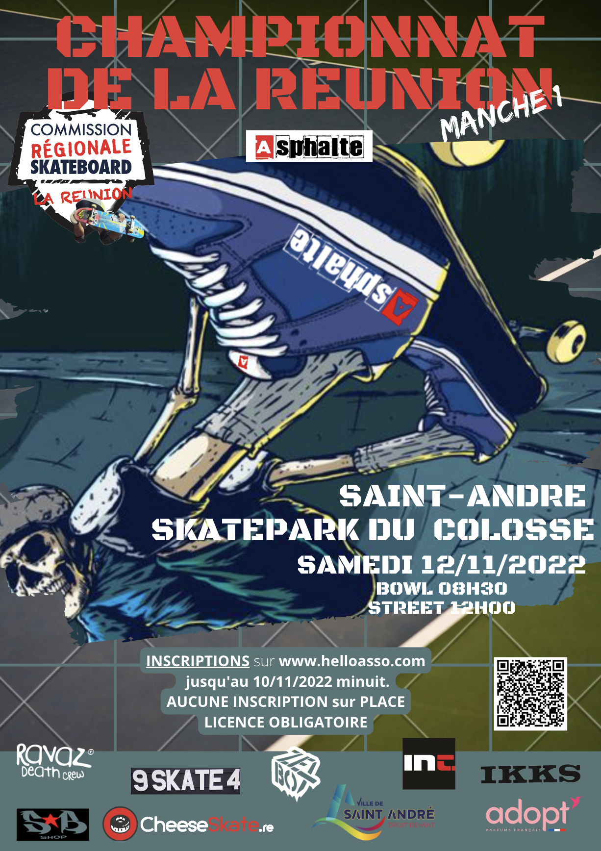 Skateboard : Première manche du championnat de La Réunion au Colosse samedi 12 novembre