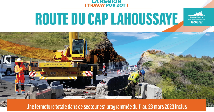 Travaux RN1-A : Route du Cap Lahoussaye