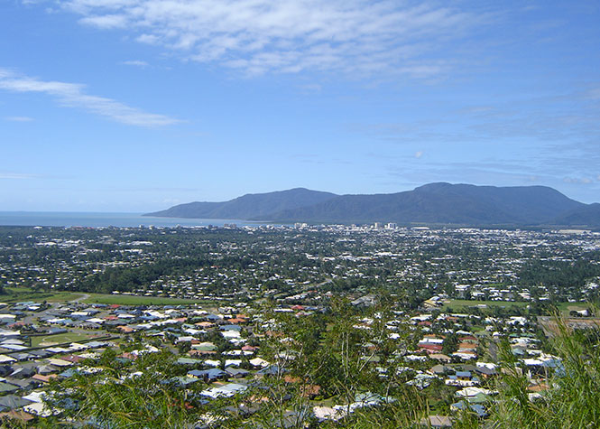 Vue aérienne de Cairns