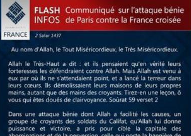 L'Etat Islamique revendique les attaques terroristes sur Paris