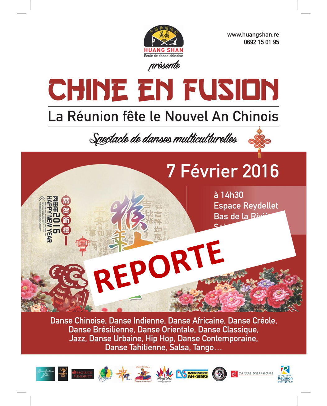 L'événement "Chine en Fusion" prévu dimanche est reporté