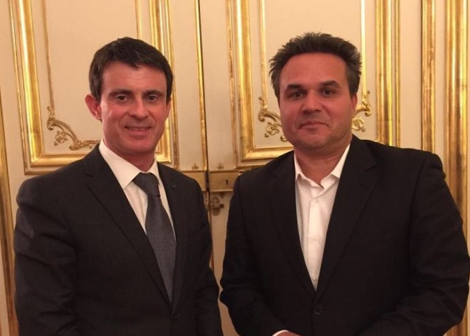 Manuel Valls et Didier Robert ce lundi à Matignon