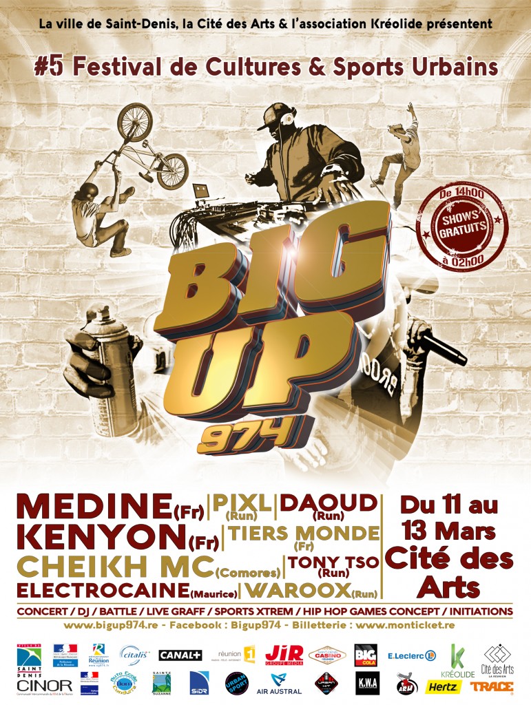 La 5ème édition du festival BigUp974 se tiendra du 11 au 13 mars