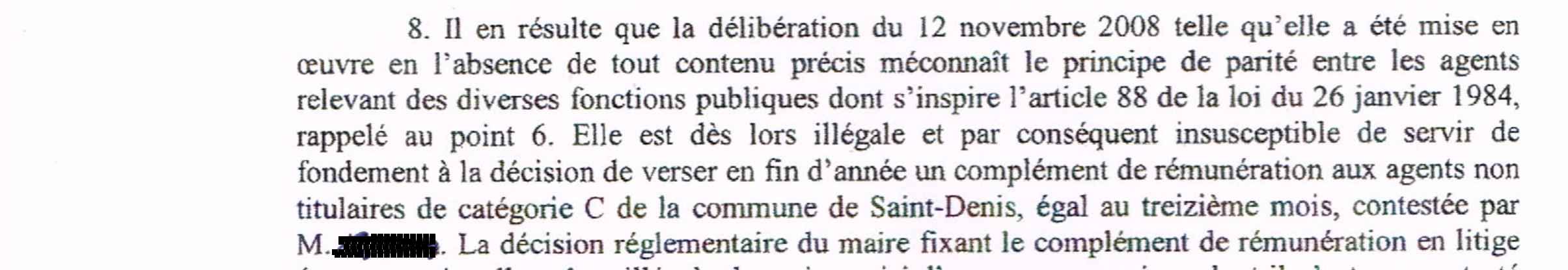 Saint-Denis: Le 13e mois accordé aux non-titulaires est jugé illégal par la cour administrative de Bordeaux