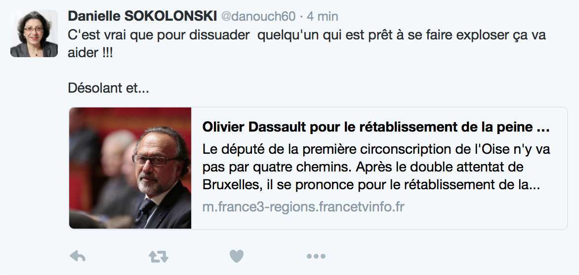 Terrorisme: Le député Olivier Dassault pour la peine de mort