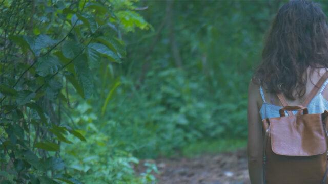 Une personne sur un sentier de randonnée