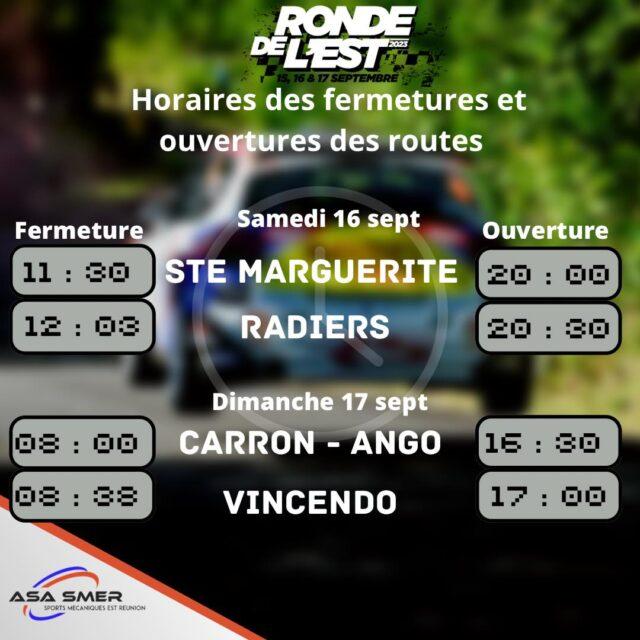 Routes fermées pour la Ronde de l'Est