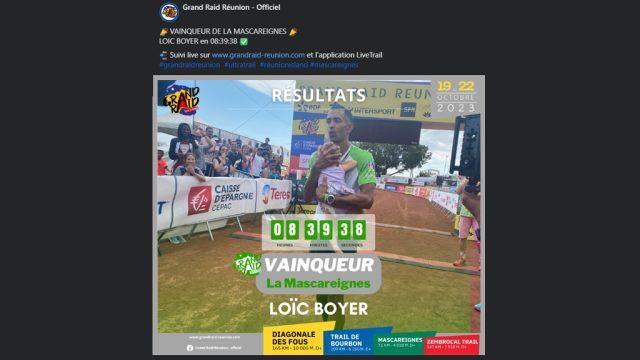 Loïc Boyer remporte la Mascareignes
