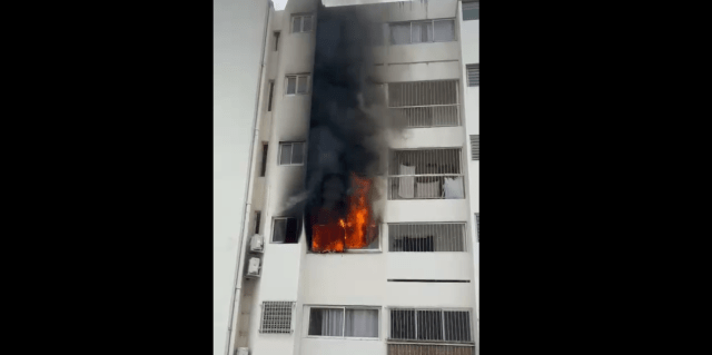Incendie dans le secteur de Saint-Denis