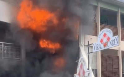 Incendie dans la charcuterie Viracaoundin à Saint-Denis