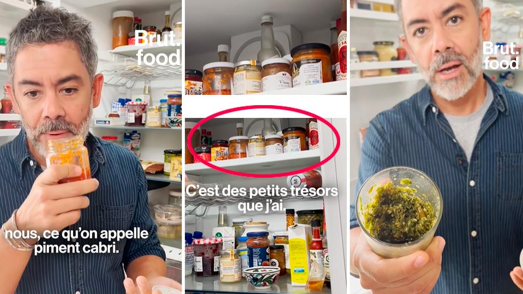 Manu Payet dévoile sa collection de bocaux de piments sur Brut