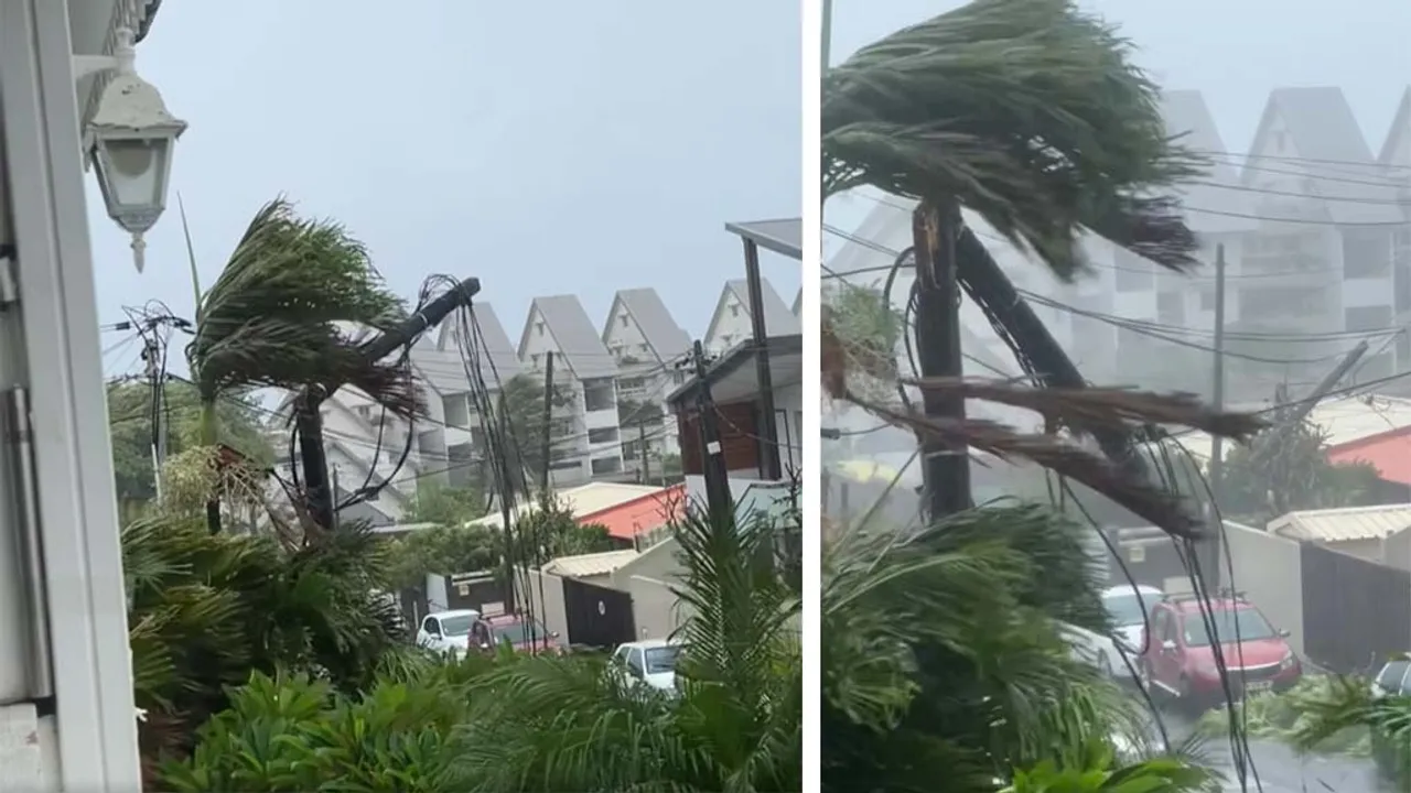 poteau éectrique brisé cyclone belal terre sainte