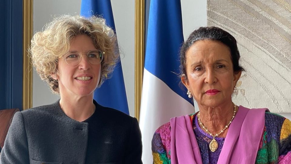 Rencontre de la Présidente du conseil régional, Huguette Bello, avec la Ministre déléguée chargée des Outre-mer, Marie Guévenoux