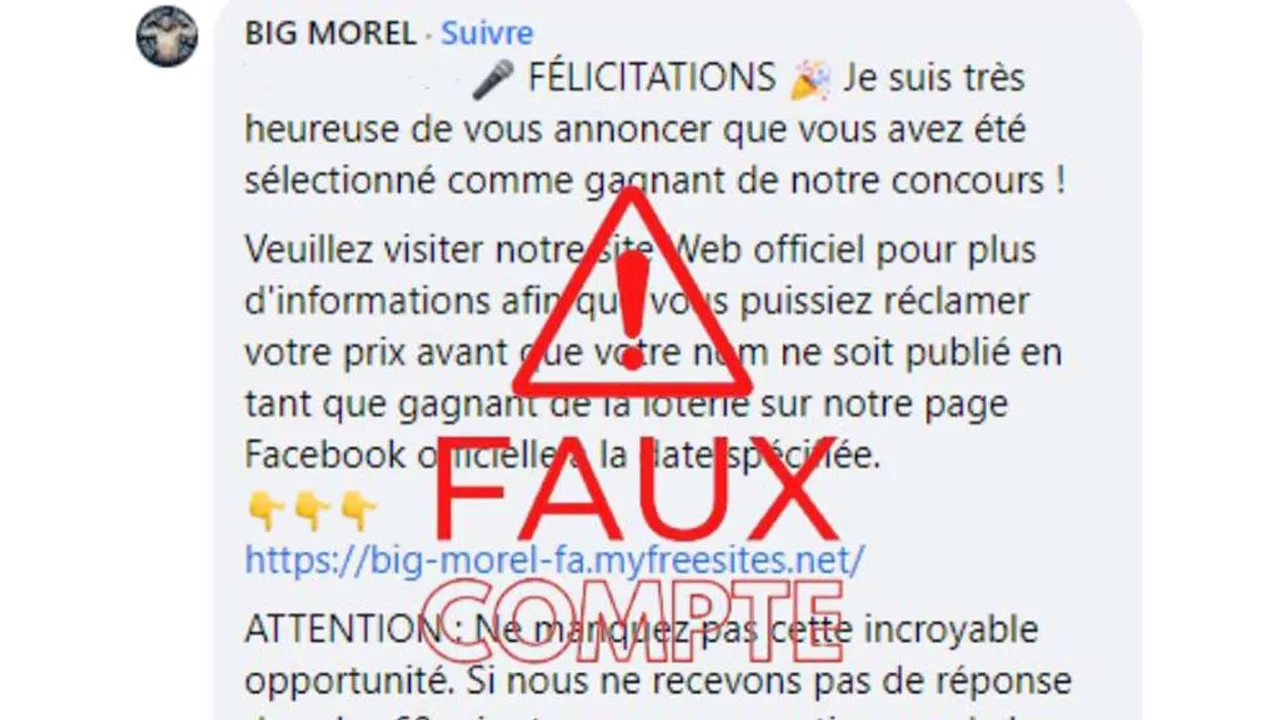 big morel faux compte