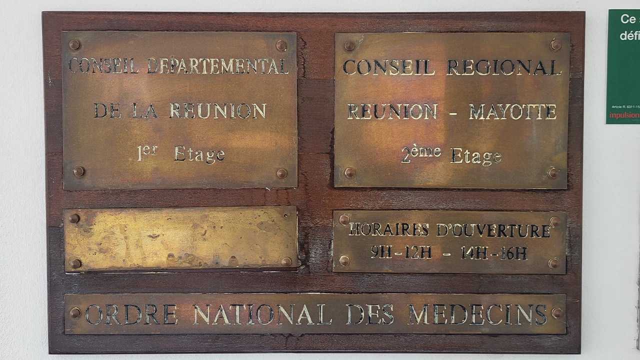 Ordre des médecins, La Réunion
