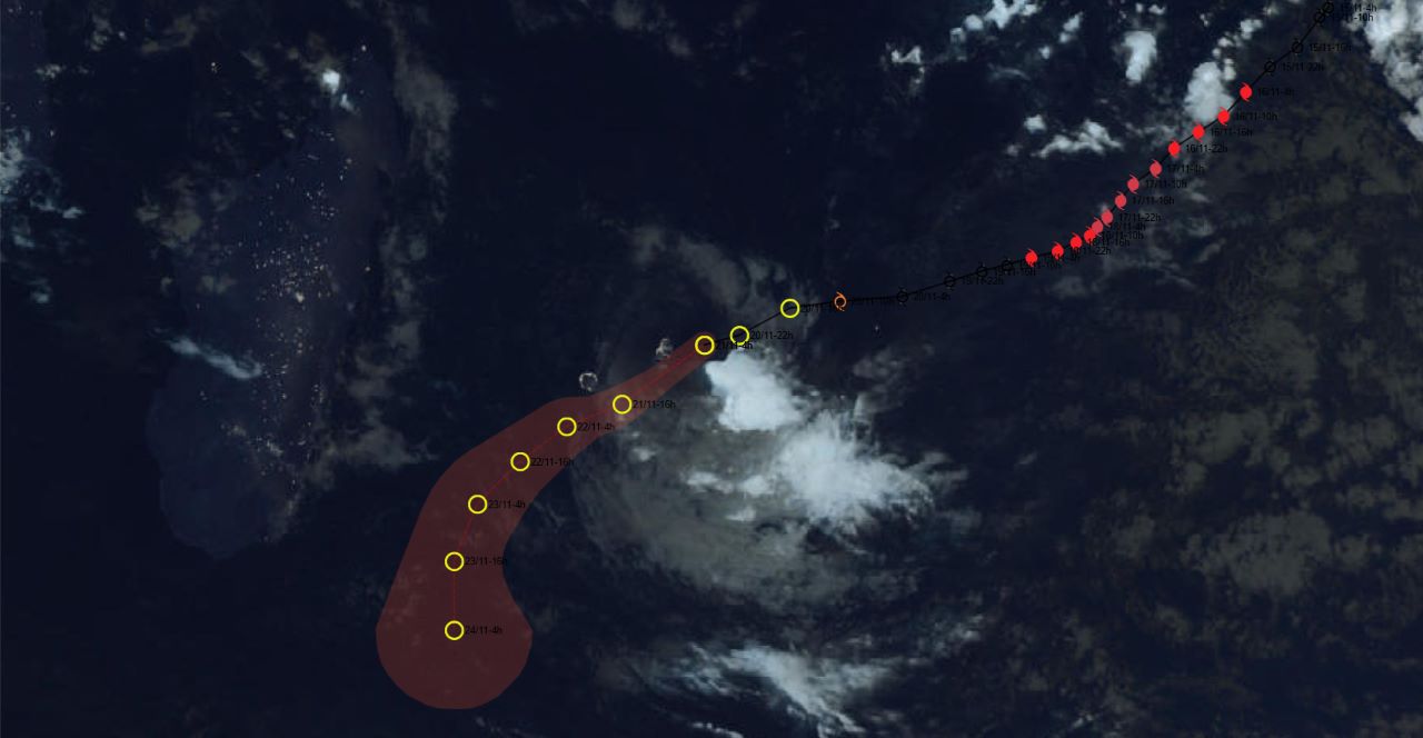Bheki à proximité de La Réunion ce jeudi