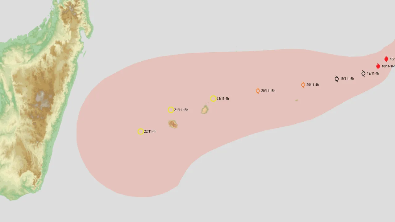 Cyclone Bheki Le cyclone Bheki se rapproche de La Réunion