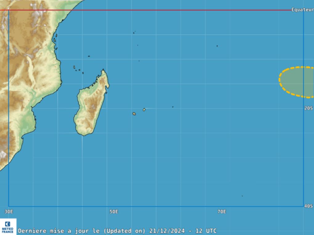 risque modéré arrivée tempête dans le bassin océan Indien